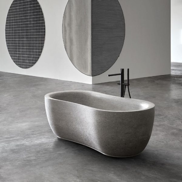 Antonio Lupi Fida Oval Stone Bathtub