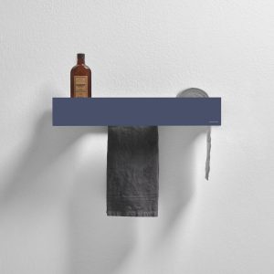 Antonio Lupi LMCOMBI Shelf With Towel and Paper Holder Rana Blu