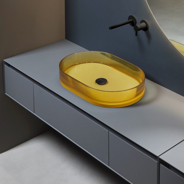 Antonio Lupi Nabatei Oval Sink in Cristalmood