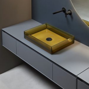 Antonio Lupi Nabatei Rectangular Sink in Cristalmood