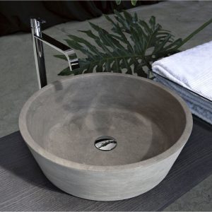 ANTONIO LUPI PILA11 ROUND TOP MOUNT STONE SINK
