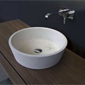 ANTONIO LUPI PILA11 ROUND TOP MOUNT STONE SINK
