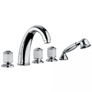 Bongio Classic Cristallo 5 Holes Deck Mounted Bathtub Group