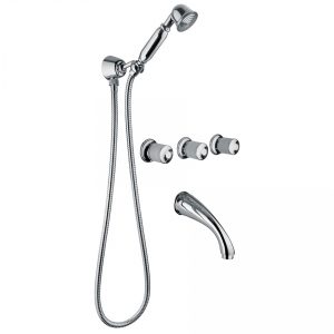 Bongio Classic Cristallo Wall Mounted Bath Group