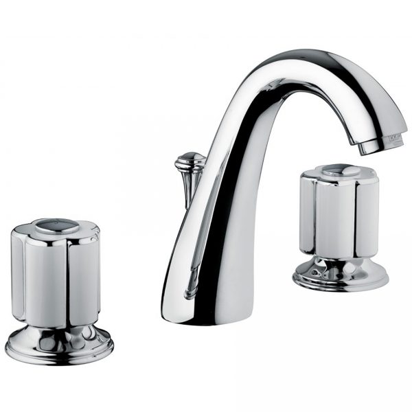 Bongio Classic Fleur Blanc & Noir 3 Holes Basin Group
