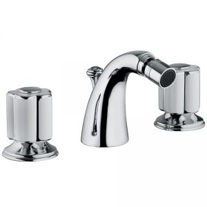 Bongio Classic Fleur Blanc & Noir 3 Holes Bidet Group