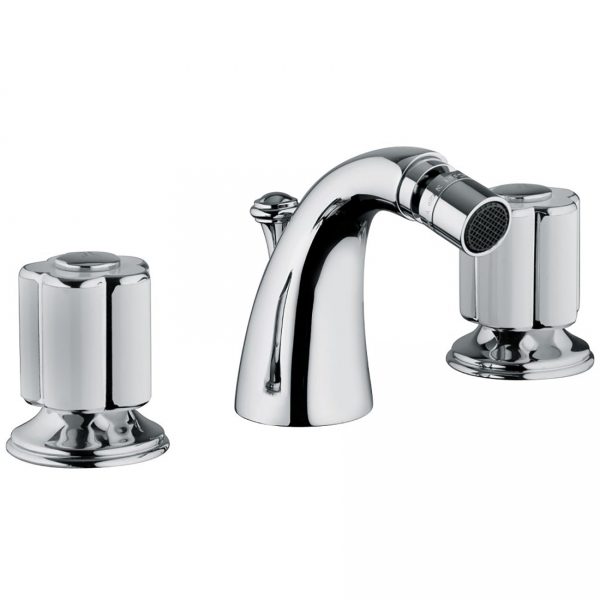 Bongio Classic Fleur Blanc & Noir 3 Holes Bidet Group