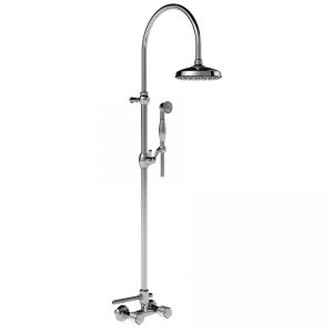 Bongio Classic Fleur Blanc & Noir External Shower Group with Tube