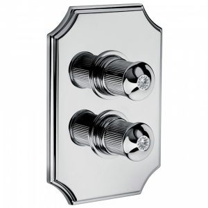 Bongio Classic Royale80 & Impero Wall Mounted Thermostatic Mixer with Diverter