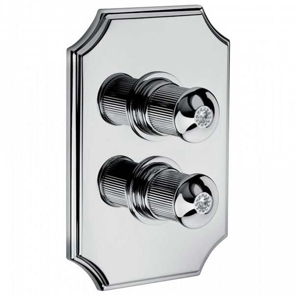 Bongio Classic Royale80 & Impero Wall Mounted Thermostatic Mixer with Diverter