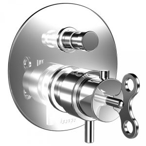 Bongio Style Acquacarica Wall Mounted Thermostatic Mixer with Diverter