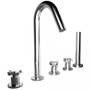 Bongio Style Alcor 5 Holes Deck Mounted Bathtub Group