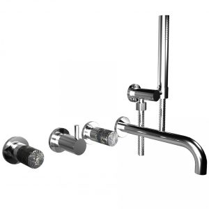 Bongio Style Aqua Wall Mounted Bath Group Marble