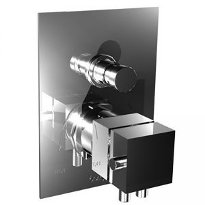 Bongio Style Domino Q Wall Mounted Thermostatic Mixer with Diverter